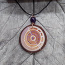 Kronenchakra-Amulett – violett bemalt | Mit Amethyst oder ohne Stein, handgefertigt
