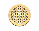 Untersetzer Blume des Lebens, Zirbenholz