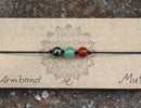 Armband mit Karneol und Aventurin und Hämatit