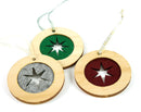Christbaumschmuck aus Zirbenholz mit Stern