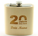 HolzFlachmann aus Zirbe für 20igsten geburtstag