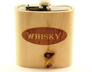 Holz-Flachmann aus Zirbenholz für Whisky