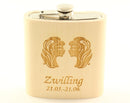 Holzflachmann aus Zirbe "Zwilling"