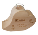 Zirbenherz Vase "Mama Rose"