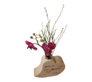 Zirbenherz Vase "Mama Glück"