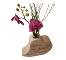 Zirbenherz Vase "Mama Glück"