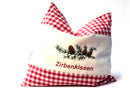 Zirbenkissen mit Zirbenast bestickt